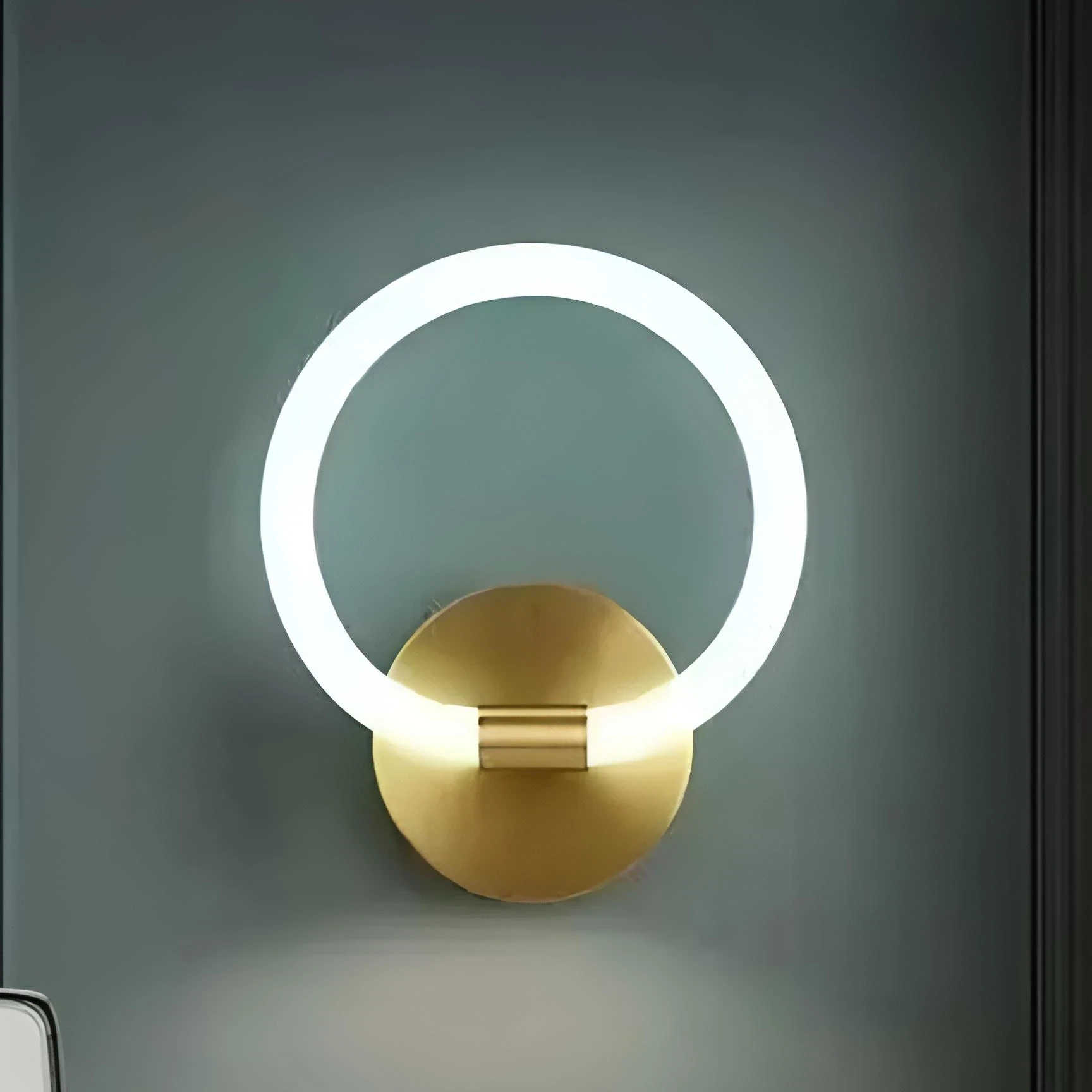 LAMPARA PARED LED ARO GOLD 12W