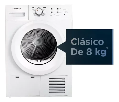Secarropas Philco 8kg Secado Por Condensación Blanco Phsc082b 