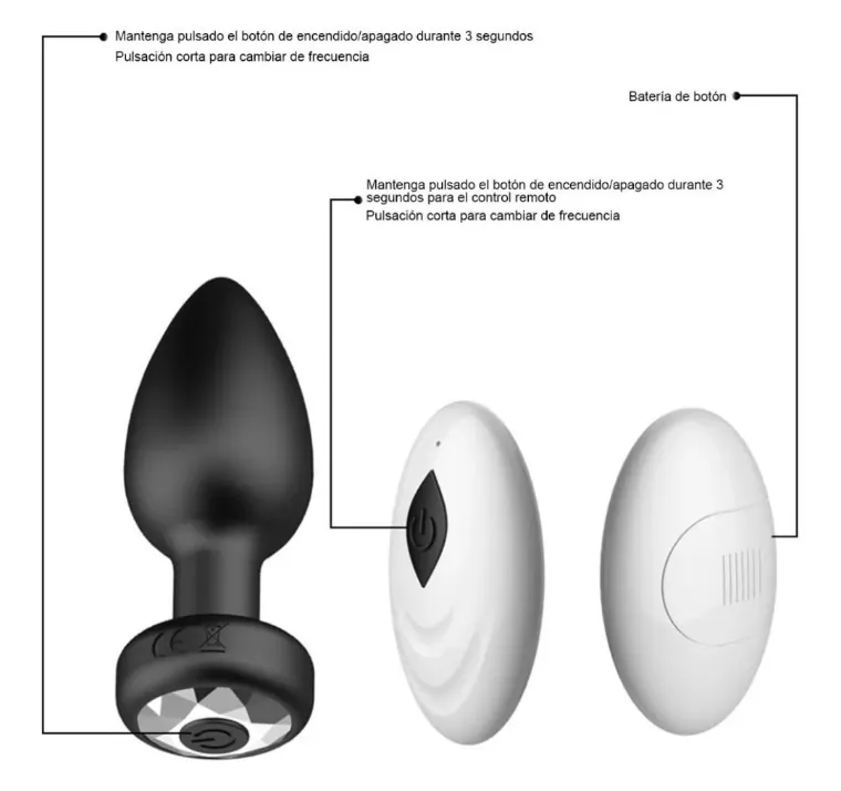 Plug Vibrador a Control 8