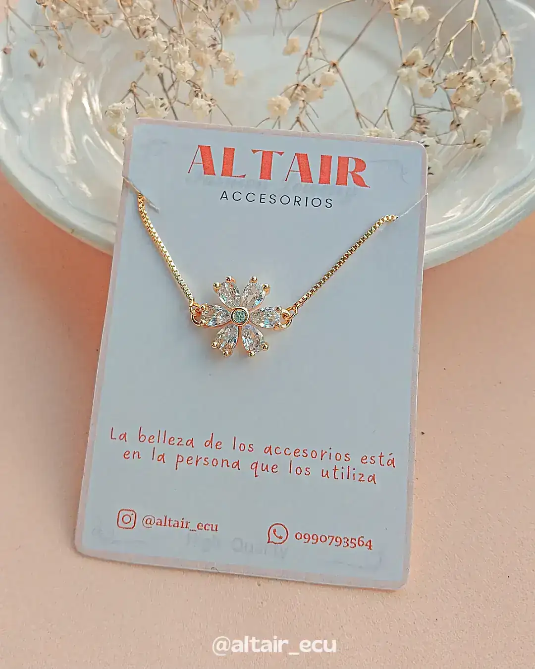 Pulsera Ajustable de Flor  3