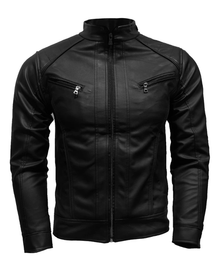 Chaqueta Cuero clásica hombre