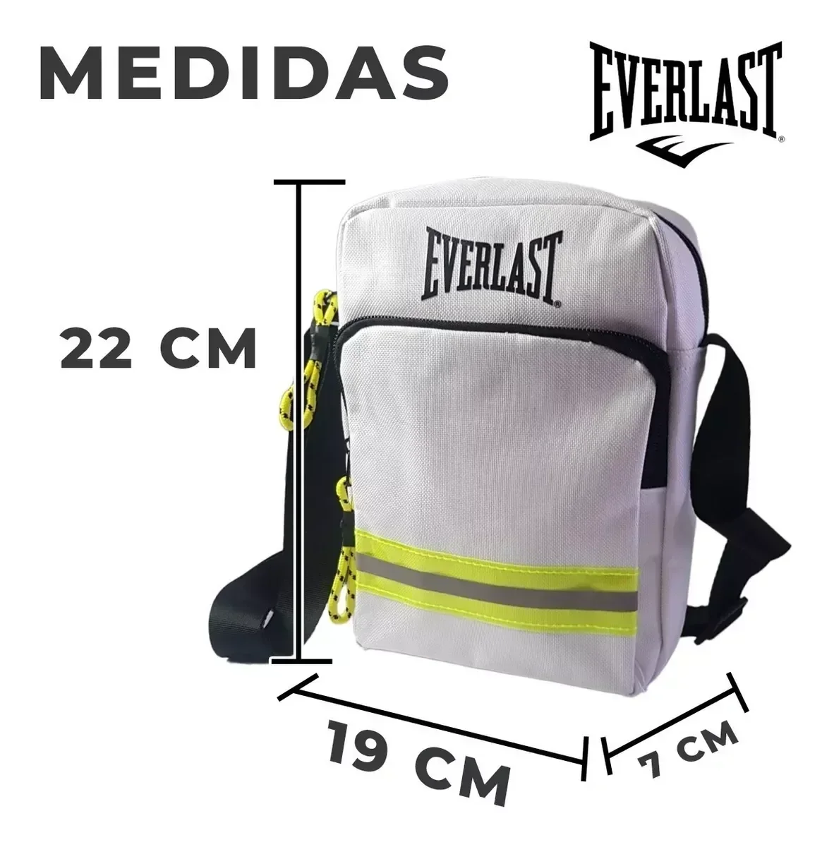 Morral Everlast Urbano Bandolera Ajustable Deportivo BLANCO 2