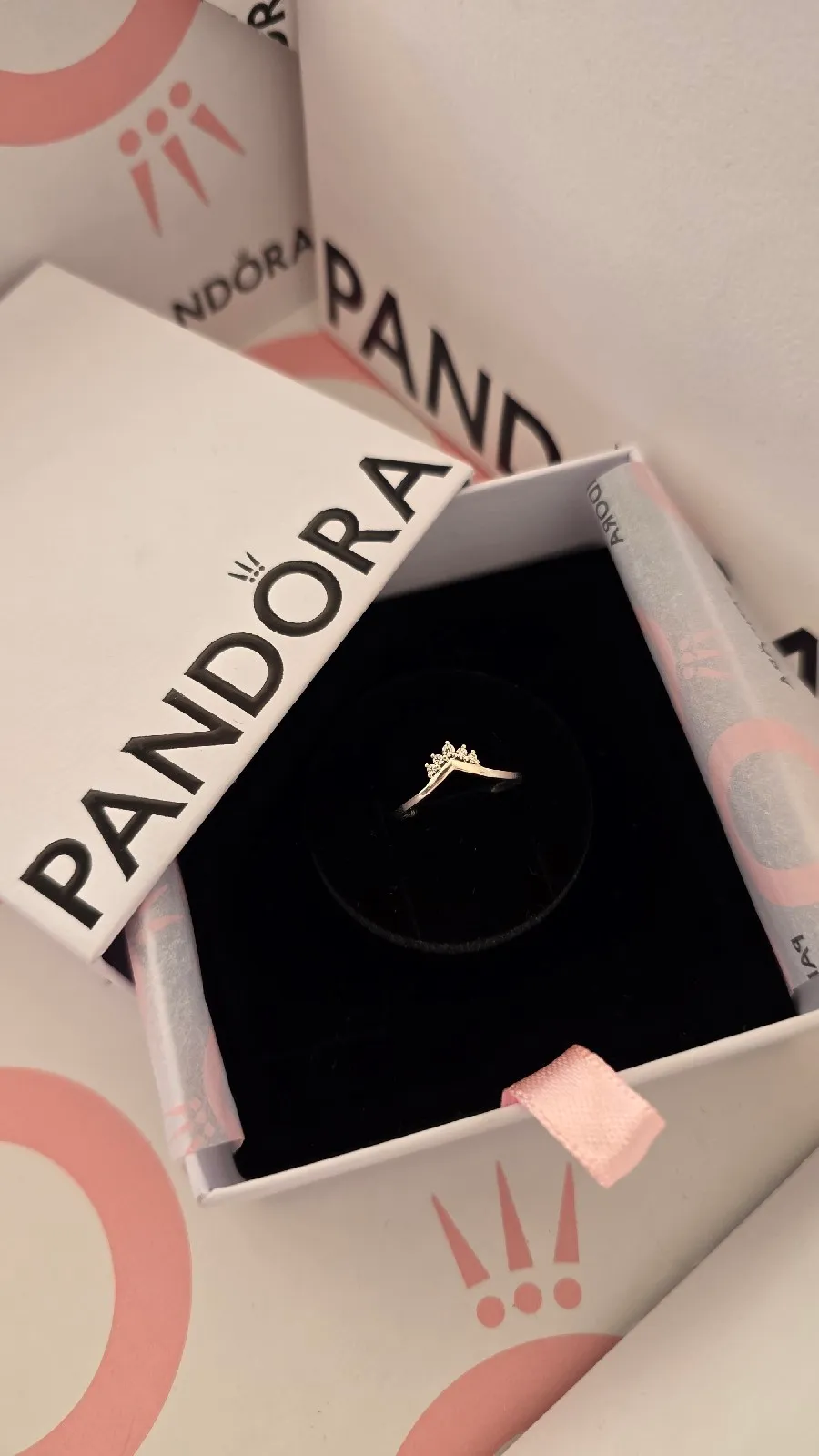 pandora wishbone tiara silver ring 6