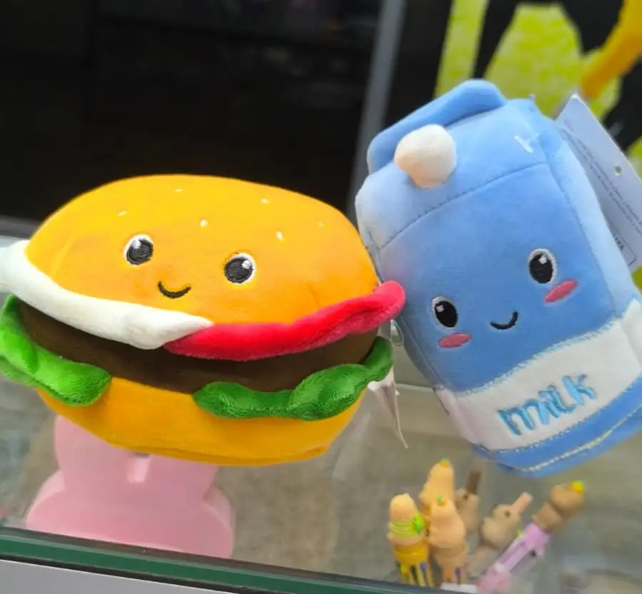 Combo hamburguesita + caja milk peluche