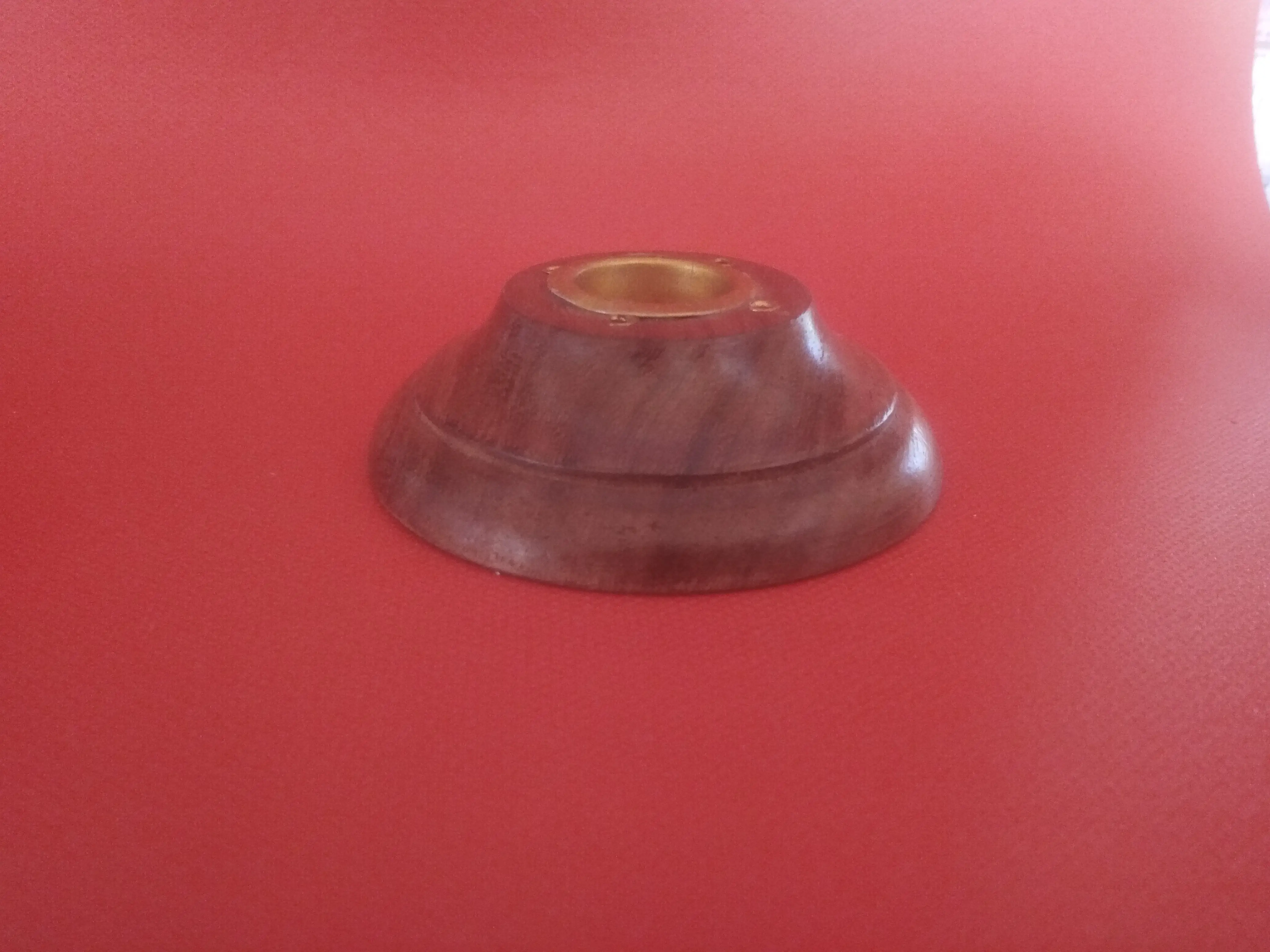 Porta incienso madera roble /bronce 2
