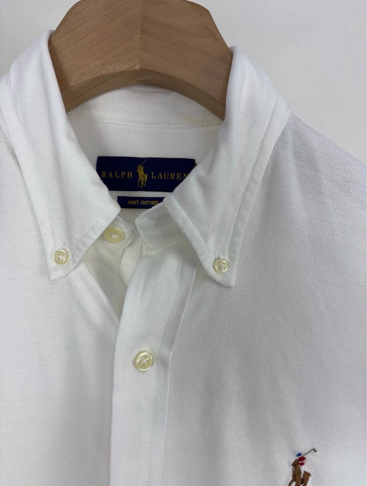 Camisa blanca Polo Ralph Lauren knit Oxford  blanca  2