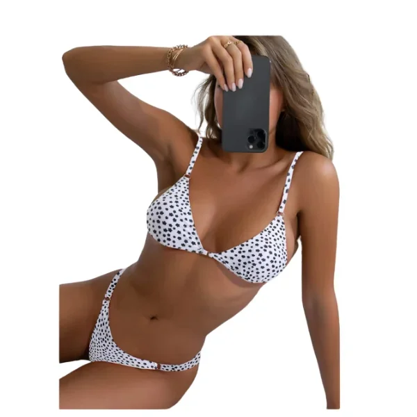 Bañador bikini tanga triángulo floral