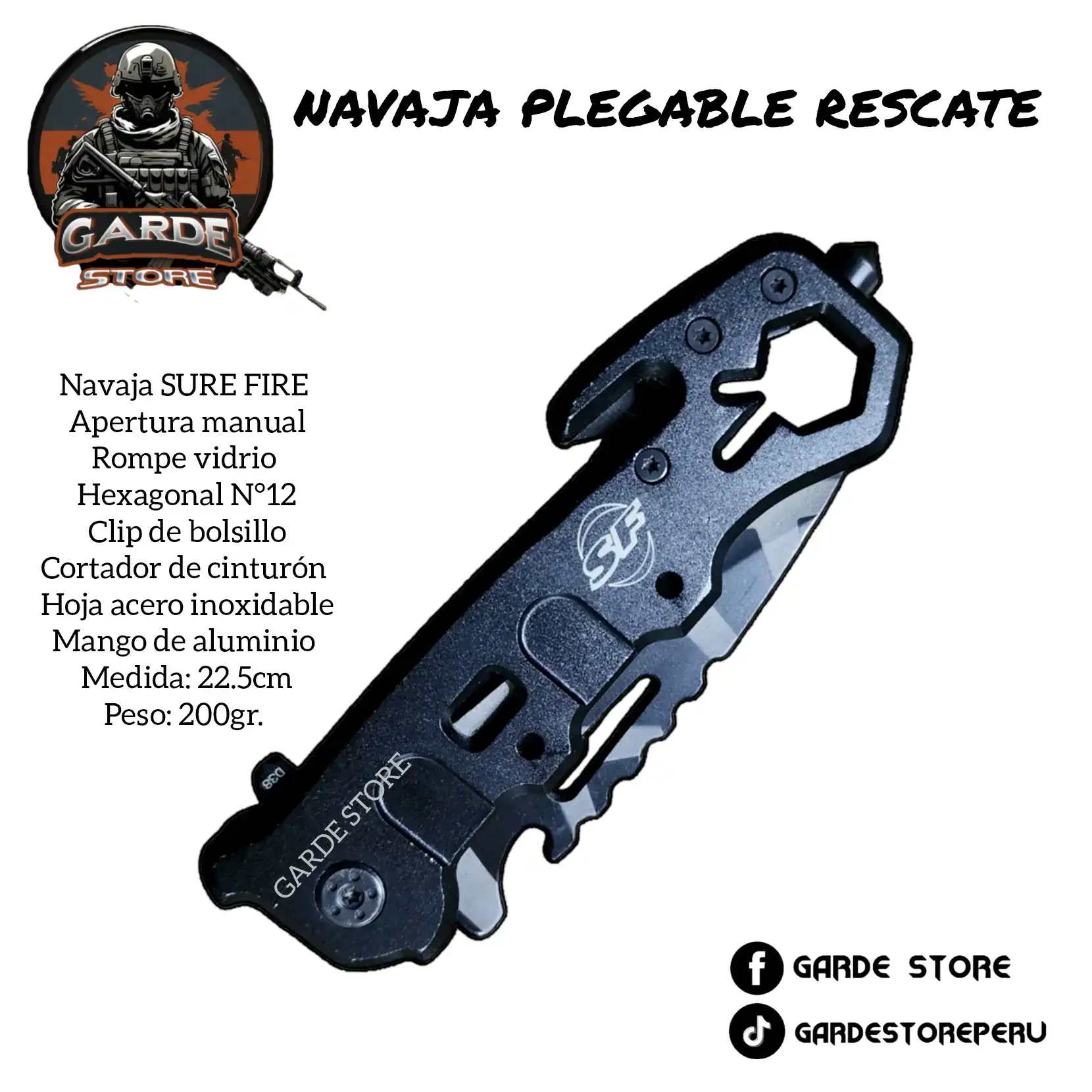 Navaja rescate sure fire 3