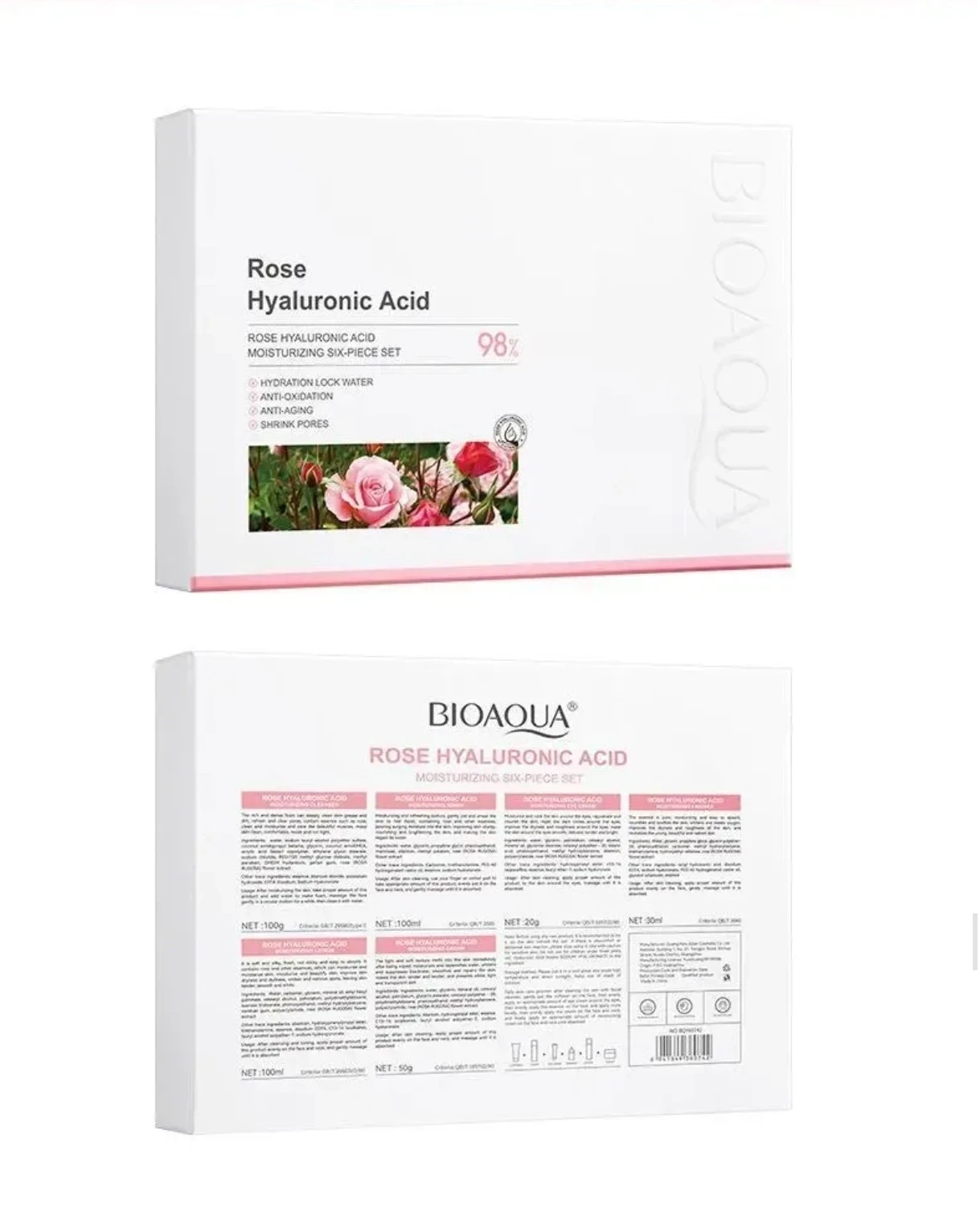 🌸✨ Kit BioAqua Rose + Ácido Hialurónico – Hidratación Profunda y Piel Suave como Pétalo 4