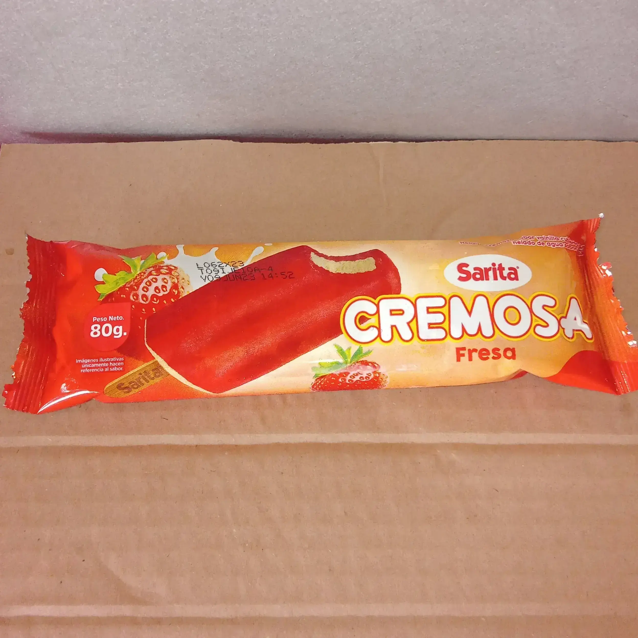 Helado cremosa sabor fresa 80 g