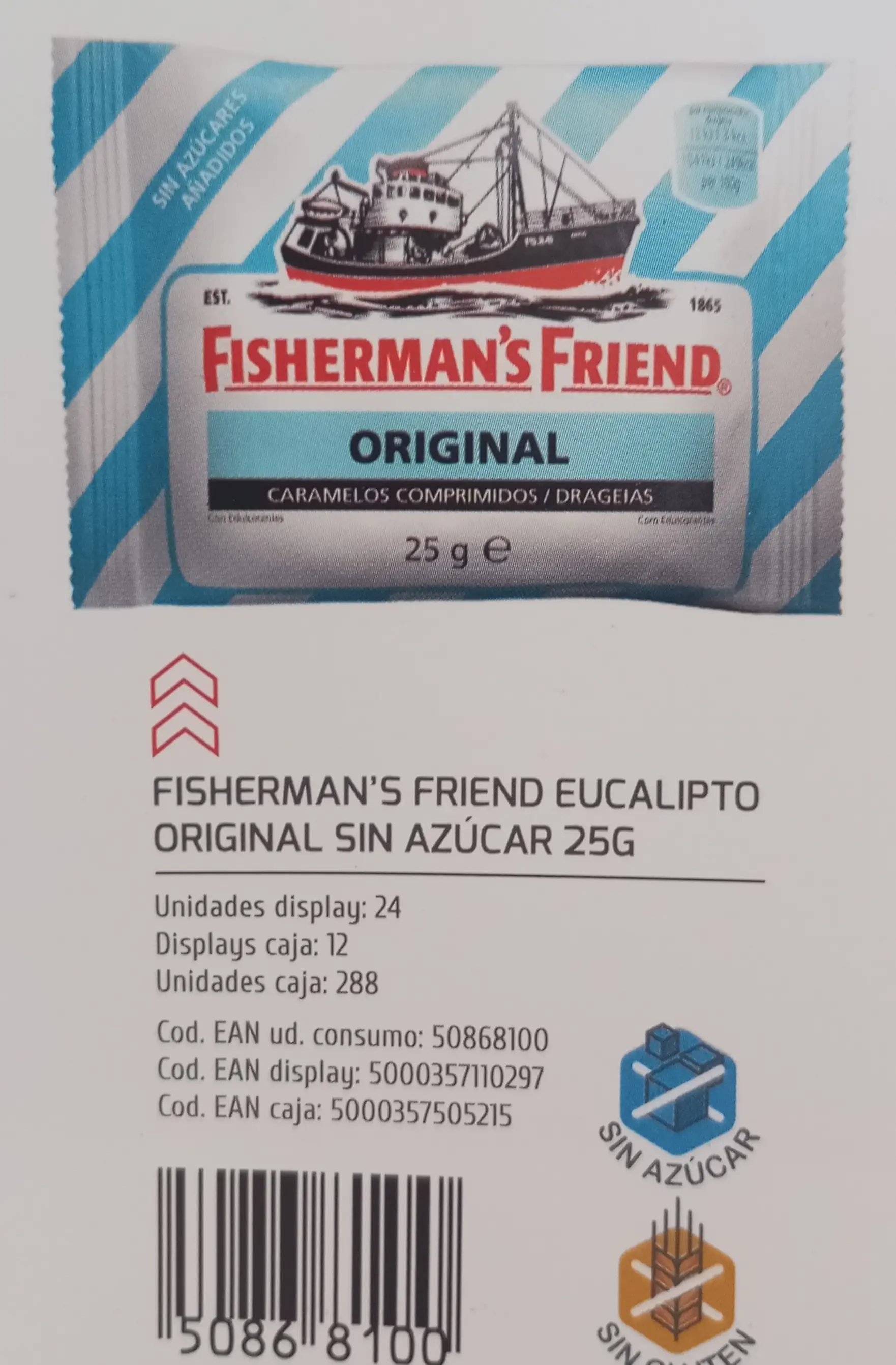 FISHERMANS FRIEND EUCALIPTO ORIGINAL SIN AZUCAR