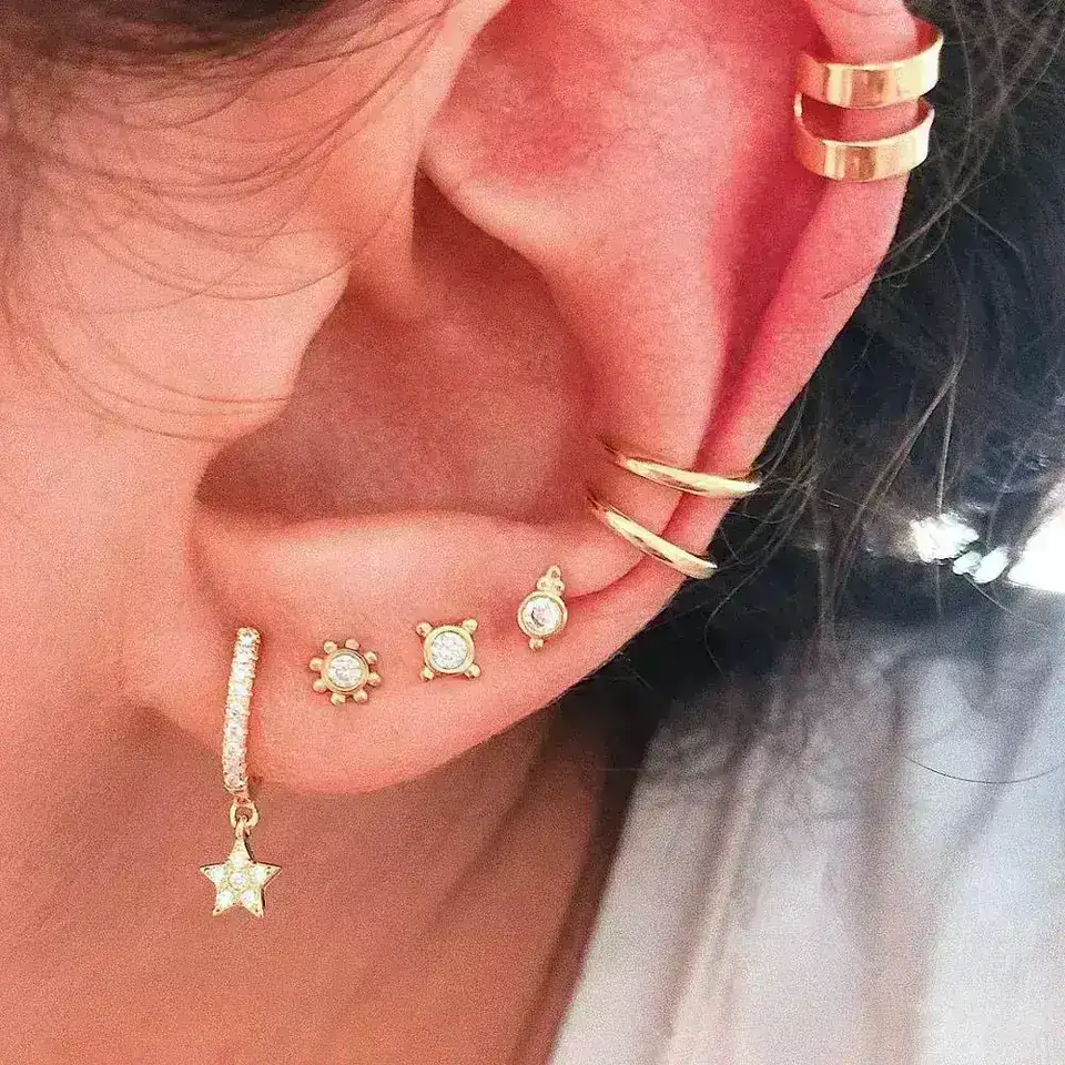 Set x6 Aretes Estrella Retro REF: MS06 2