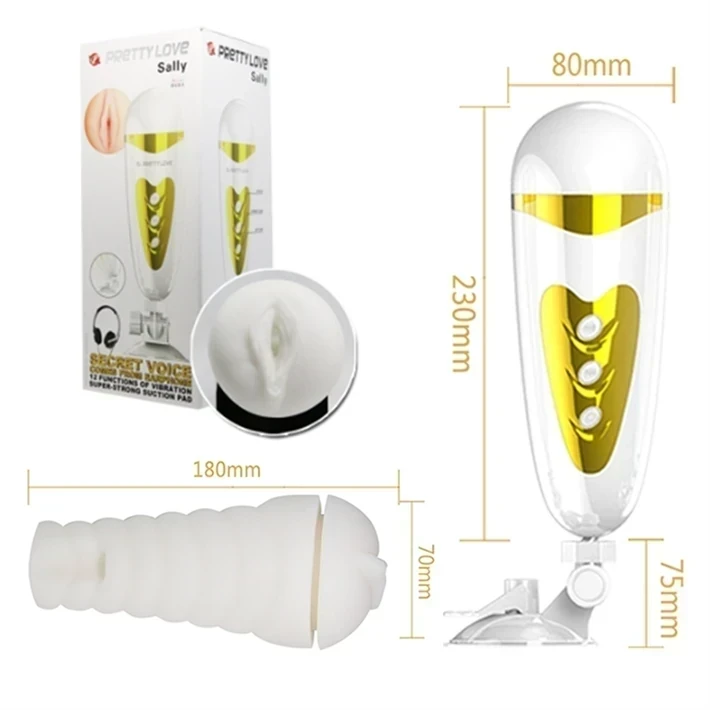 Vagina en envase con agarre y soporte para auriculares