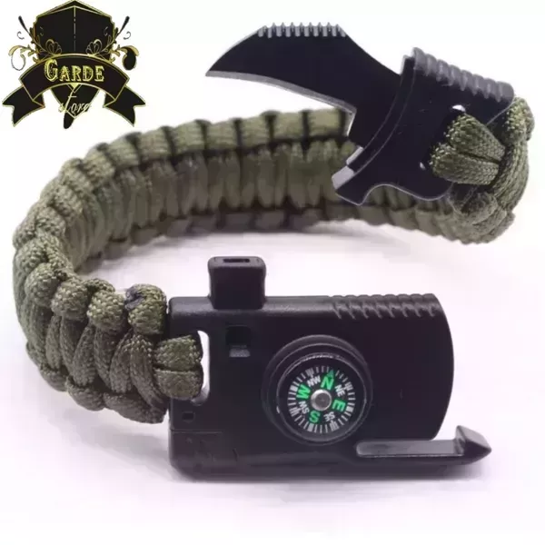 Pulsera de supervivencia con navaja.  3