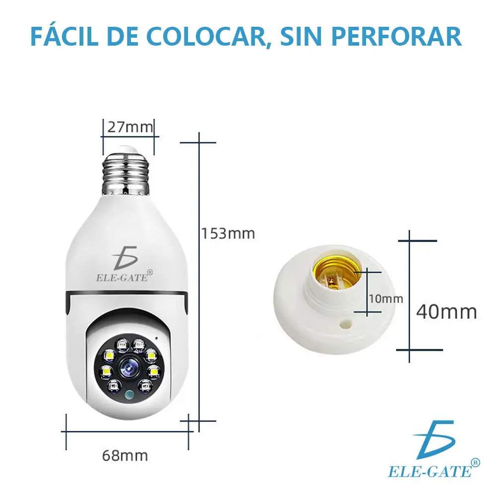 Camara De Seguridad Visión Nocturna Wifi Inalámbrico 720P C/Alarma  3