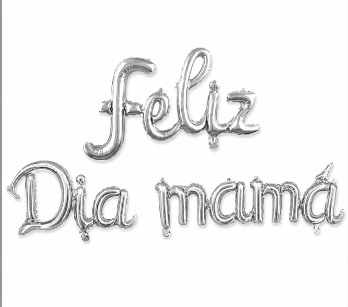 Globo metalizado frase cursiva "Feliz dia mama"