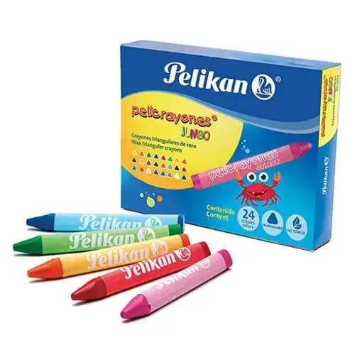 Crayolas pelikan con 12 colores jumbo  2
