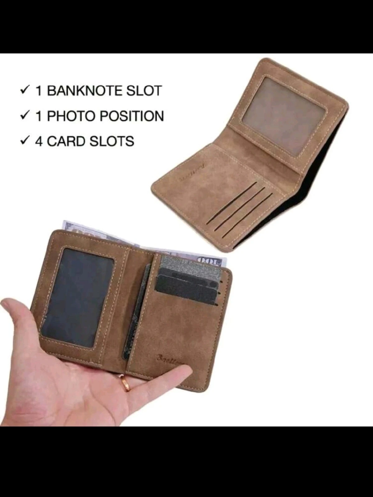 Cartera de Caballero Bifold Delgado con Protección RFID Baellerry 6