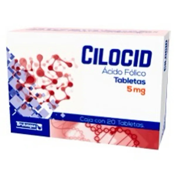 Cilocid acido folico 5 mg caja con 20 tab