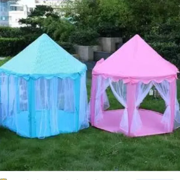 Carpa castillo tull rosado y celeste
