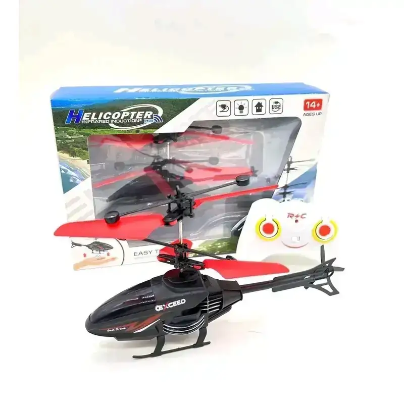 Mini Helicóptero RC Juguetes Drone Recargable Infrarrojo Inducción Voladores 4