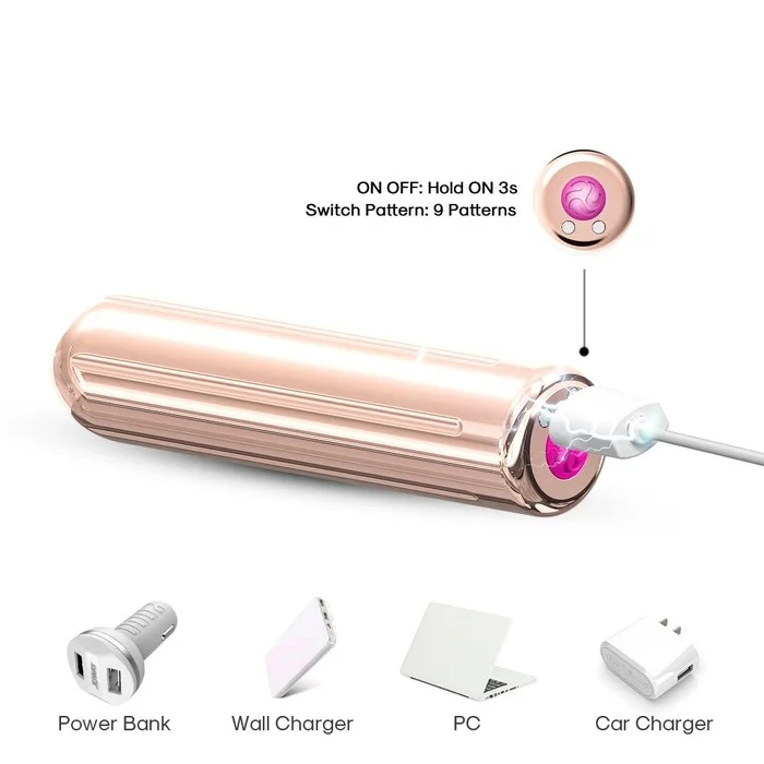 Gold Rechargeable Bullet Vibrator 2