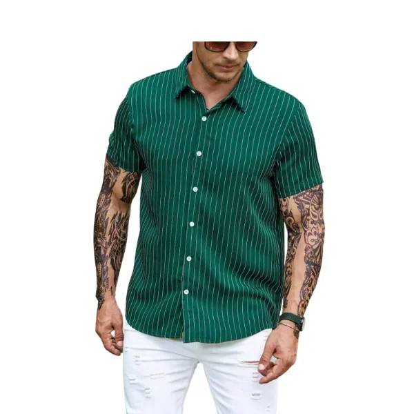 Hombres Camisa con estampado de raya