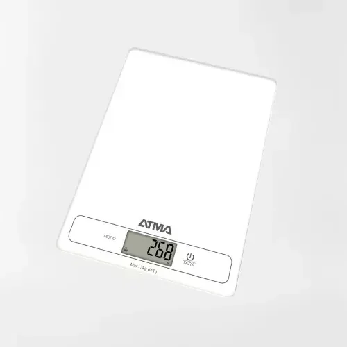 Balanza De Cocina Digital Atma Bcat21vwp 3kg Vidrio Templado 2