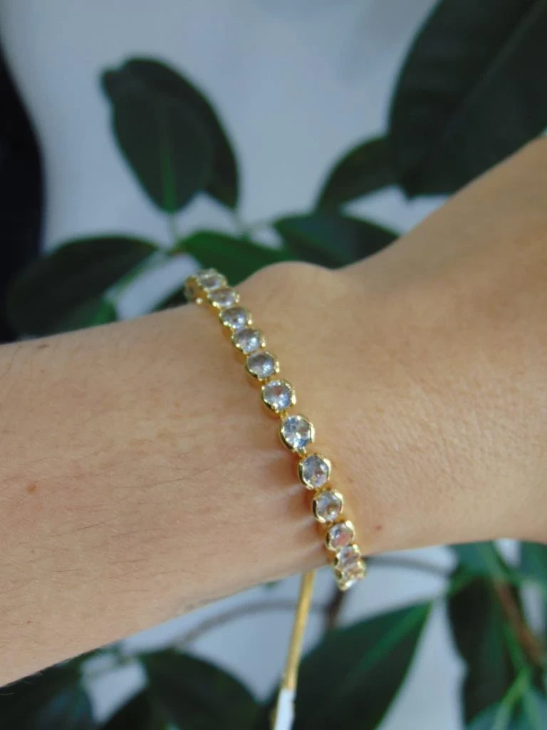 PULSERA RODIO DOR CORBATIN TENNIS GRANDE 3