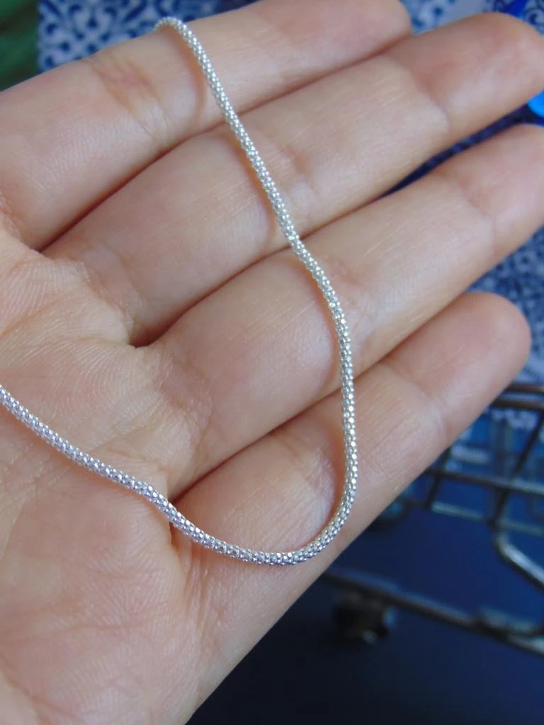 CADENA PLATA LEY 925 SERPIENTE REDONDA 1MM | 45CM