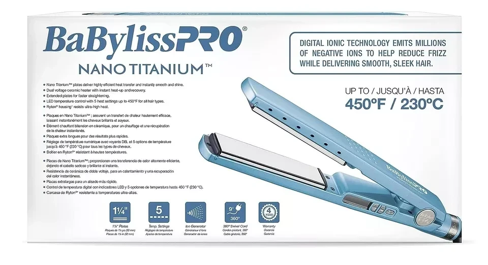 PLANCHITA BABYLISS PRO NANO TITANIUM BNT4091TUZ - 1 1/4 32mm 3