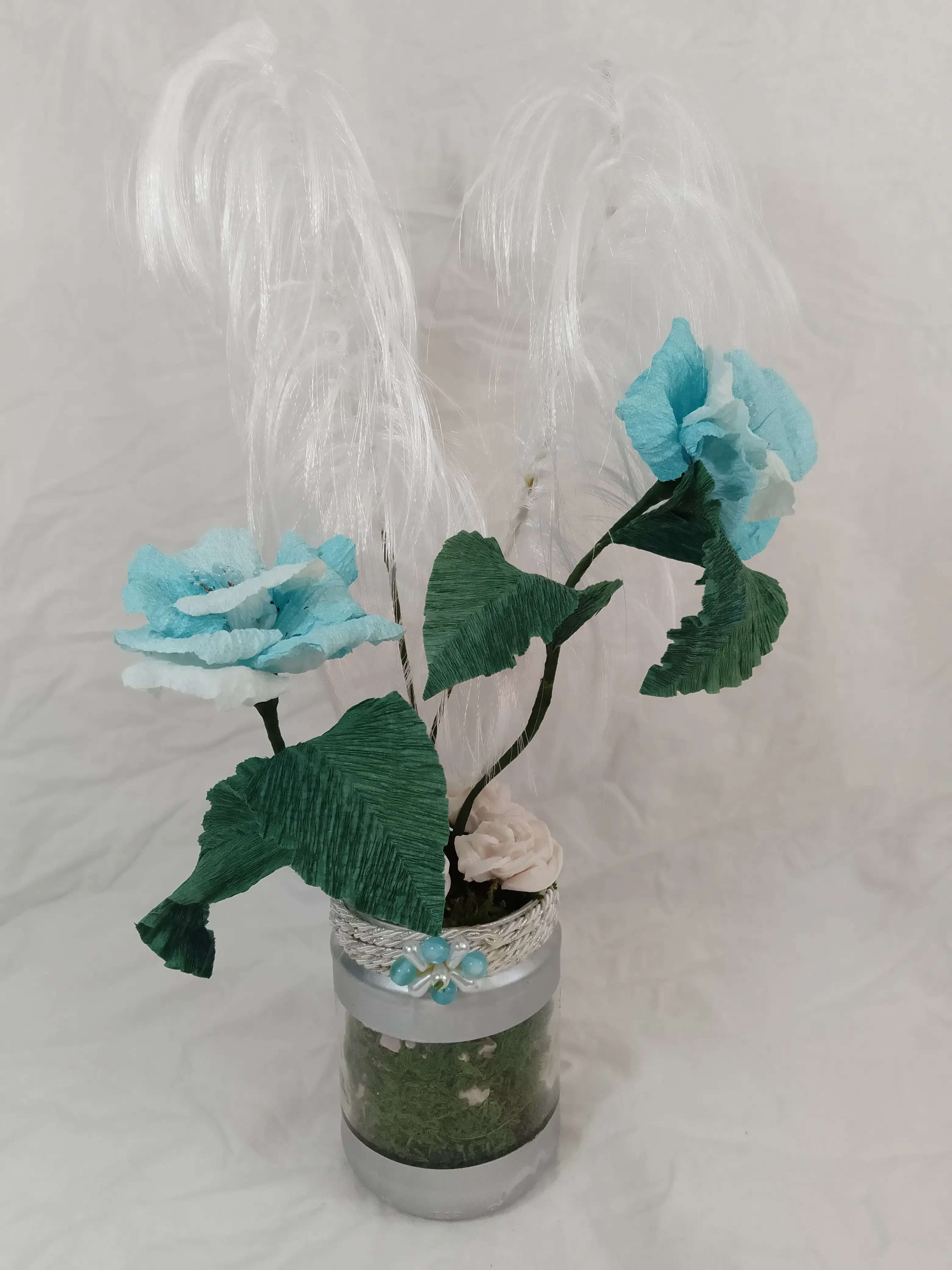 Florero Plumero Blanco 