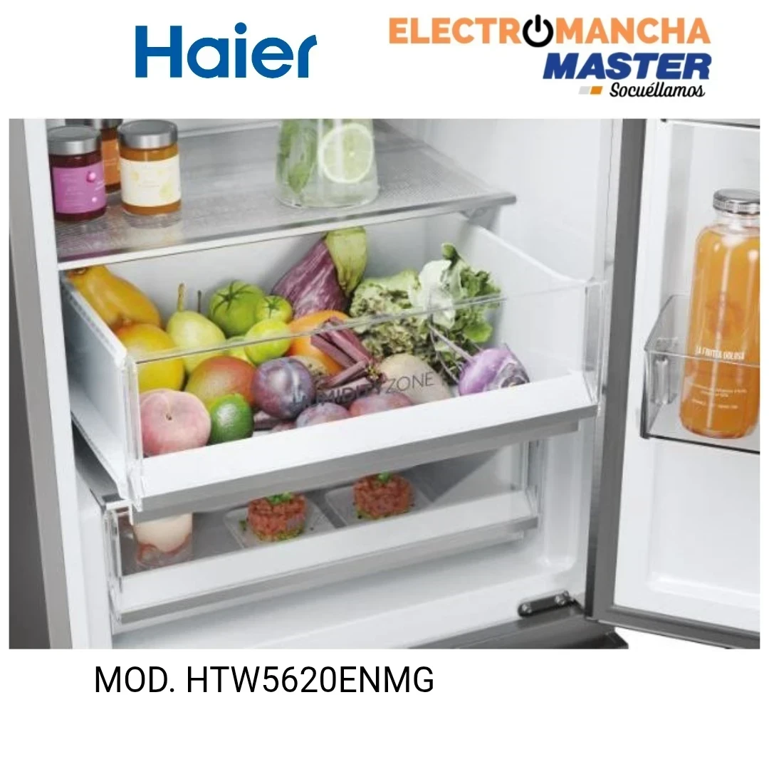 FRIGO COMBI HAIER HTW5620ENMG 2,05*60 INOX NF E 6