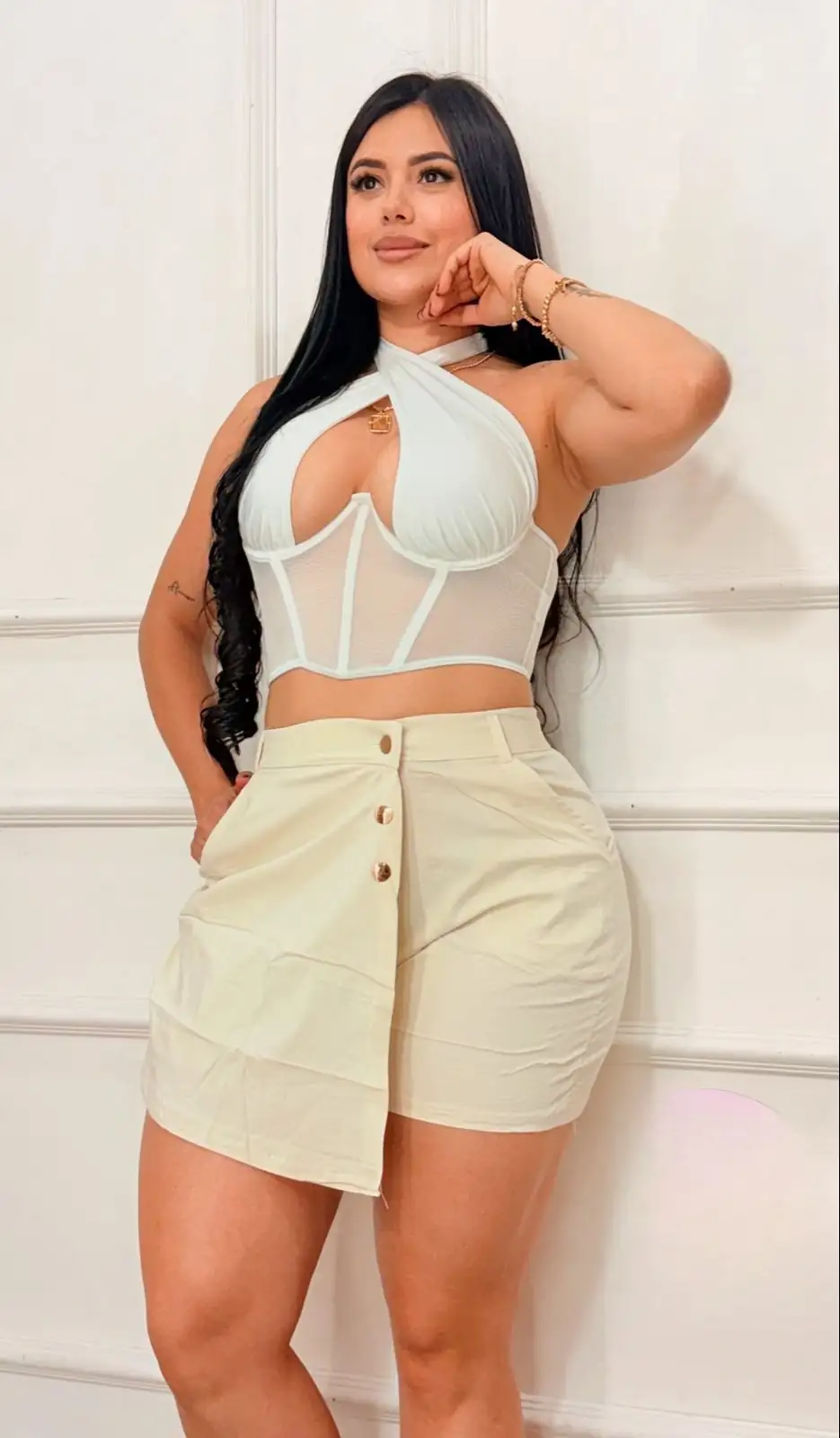 😍🥰Hermosa Falda Short 🛍️🌈 talle alto 🛍️  2