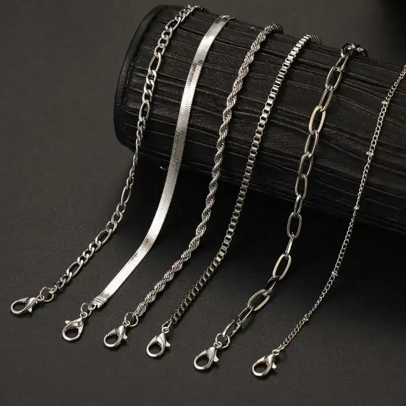 Set x6 Pulseras Giroya Plateados REF: G12 4