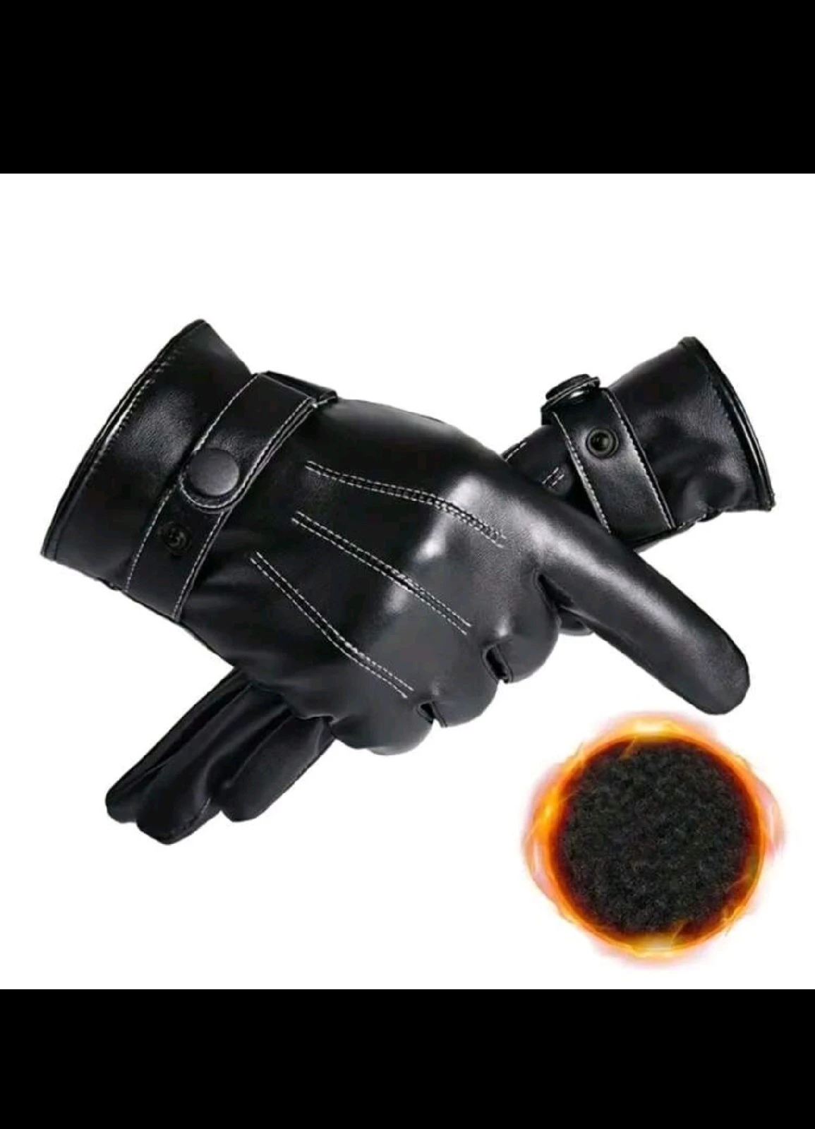 Guantes Térmicos Elegantes Tipo Cuero con Pantalla Táctil 8
