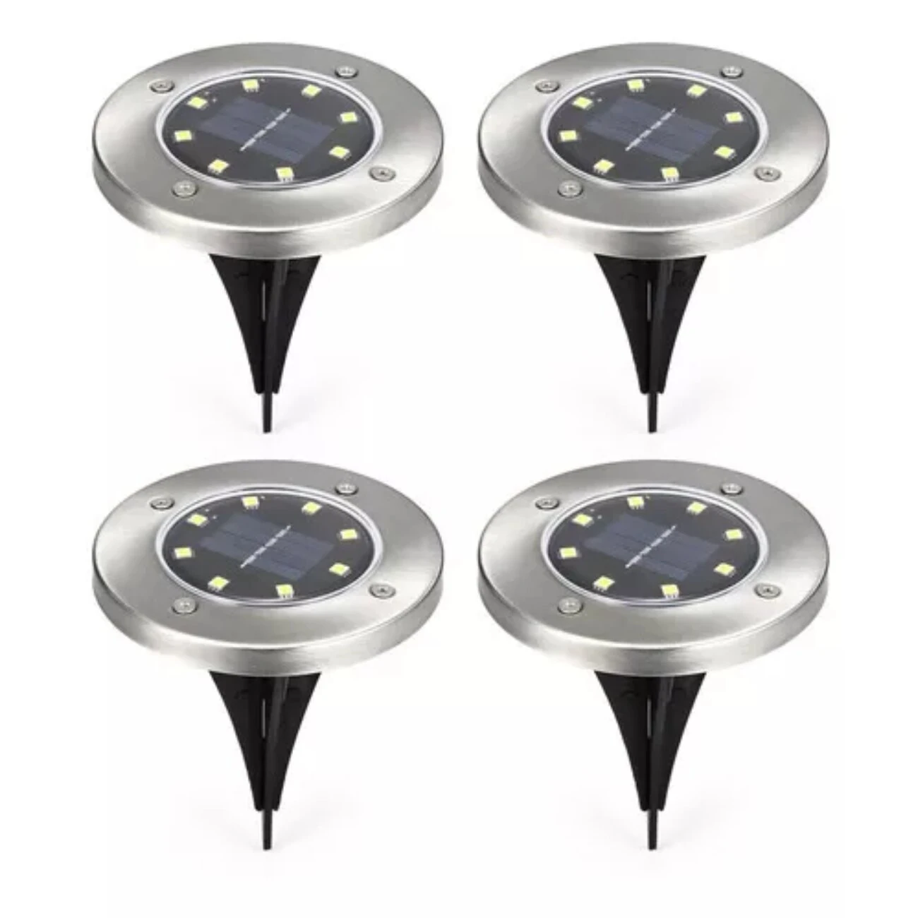 ESTACAS LED SOLARES PACK X4
