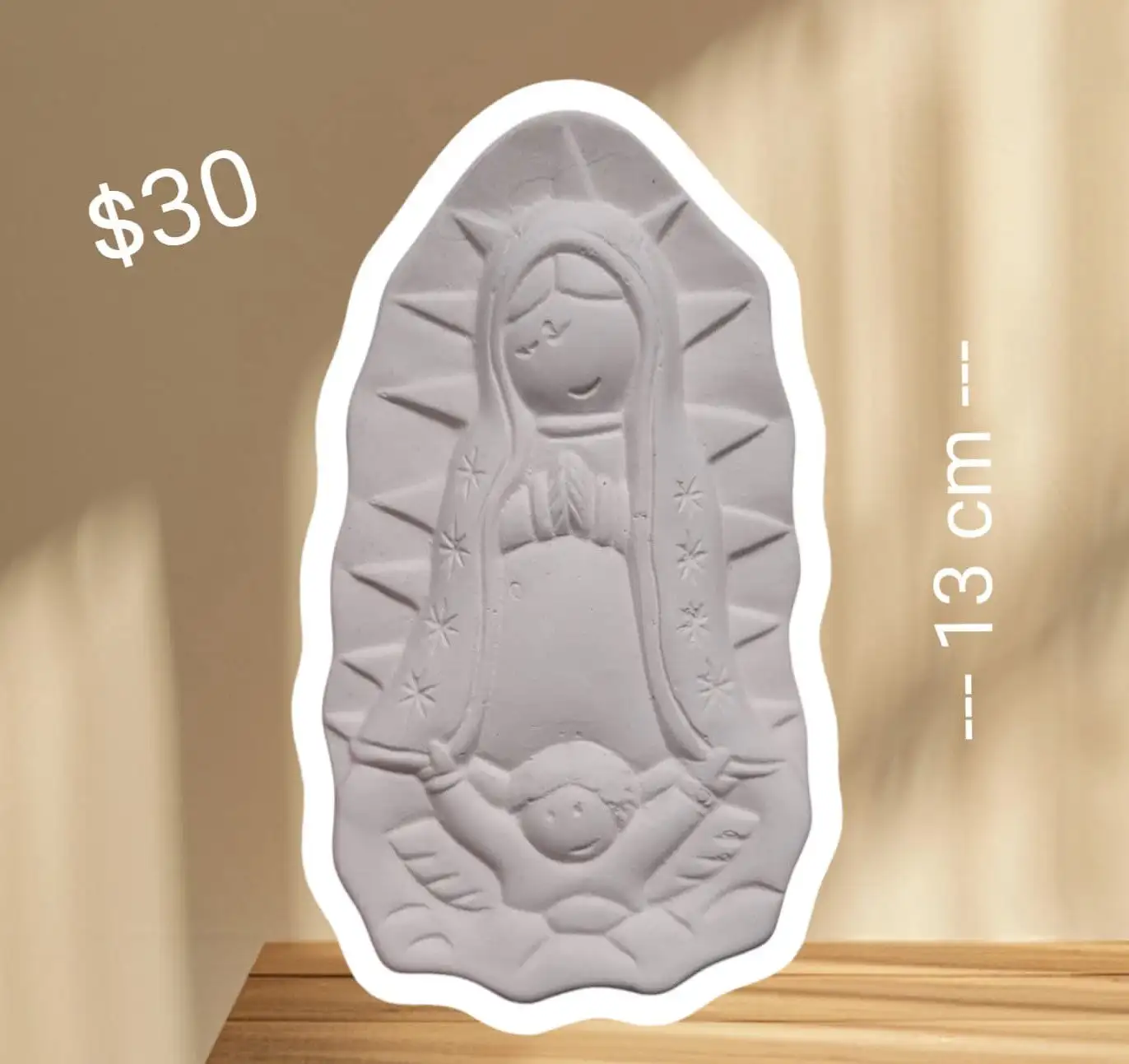 Placa virgencita Guadalupe 