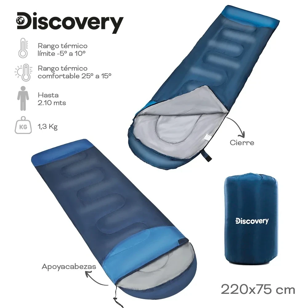 Bolsa de dormir Discovery 220x65cm adulto