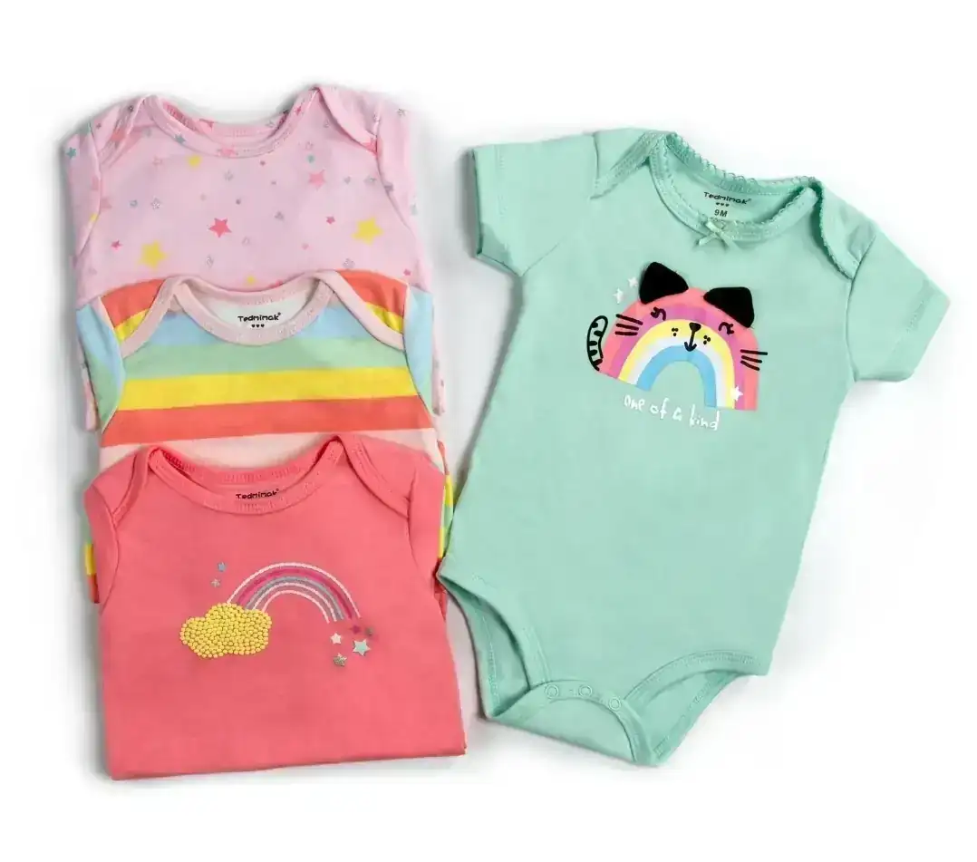 Set 4 bodys manga corta 