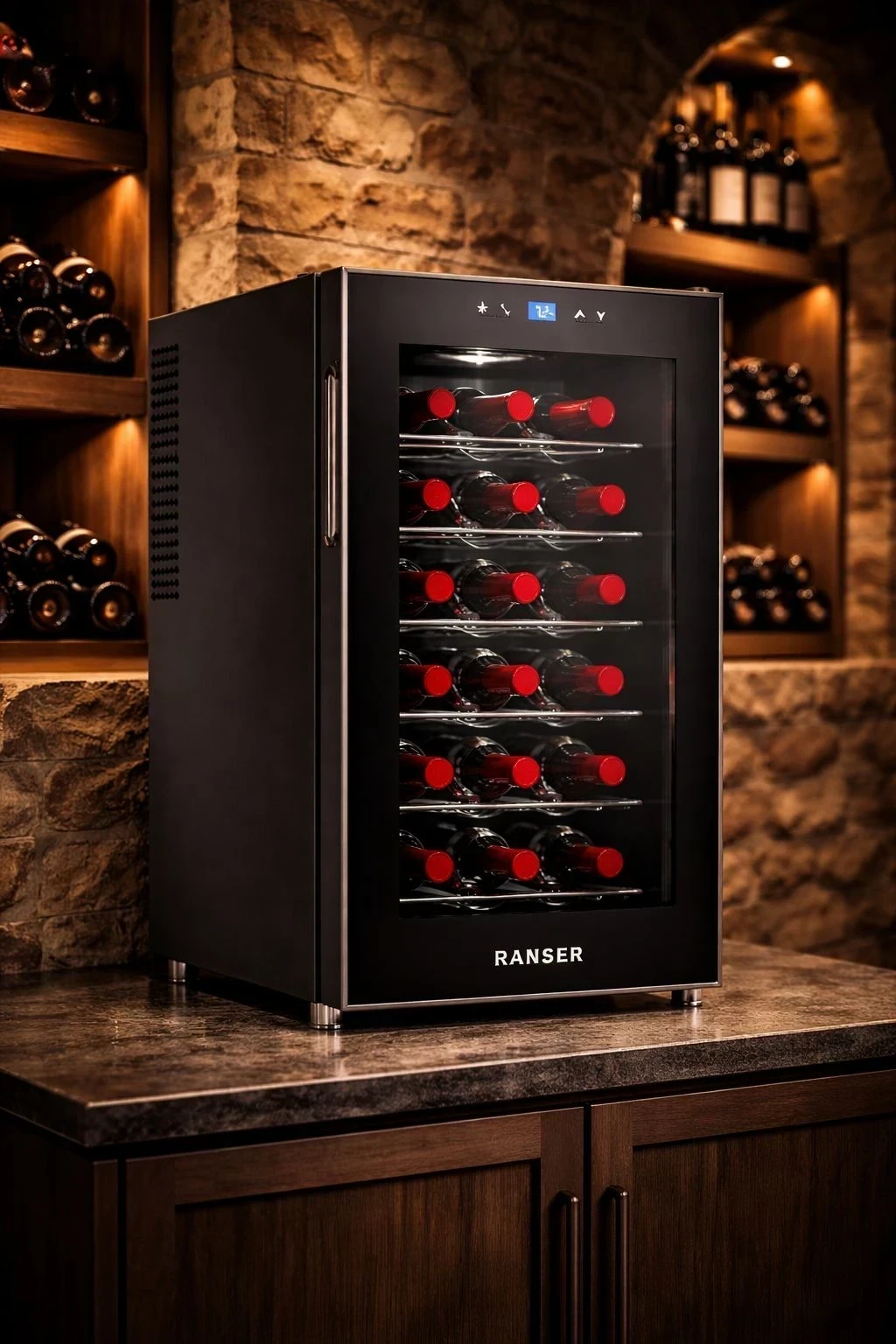 CAVA TERMOELÉCTRICA 18 BOTELLAS RANSER WC-7000 MENDOZA 11 °C a 18 °C Negro ‼️SOLO POR PEDIDOS‼️