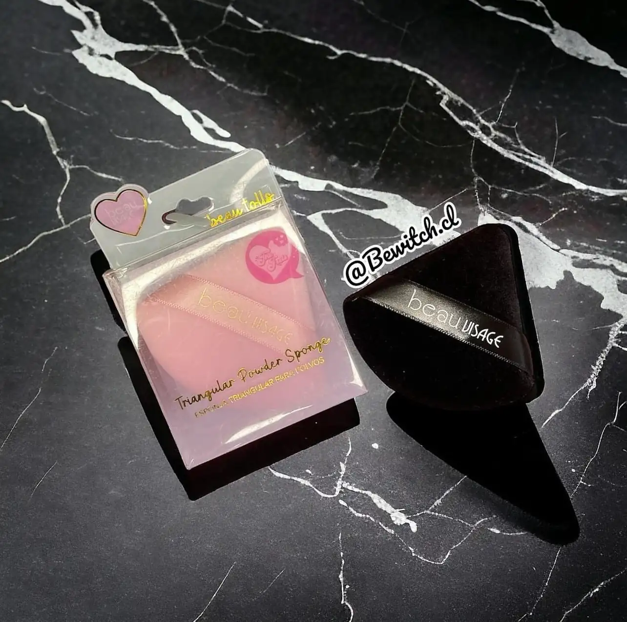 Esponja para polvos triangular - Beau Visage ✨