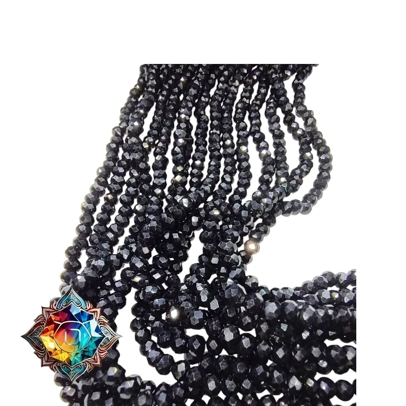 Espectacular collar de espinela facetada de 15 líneas 6