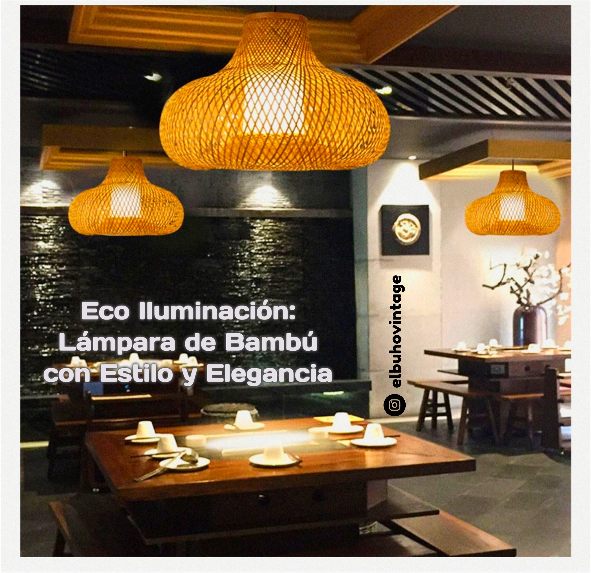 Lámpara de Techo de bambú 🎍 6