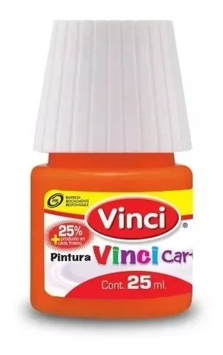 Vinci pintura naranja frasco 25 ml