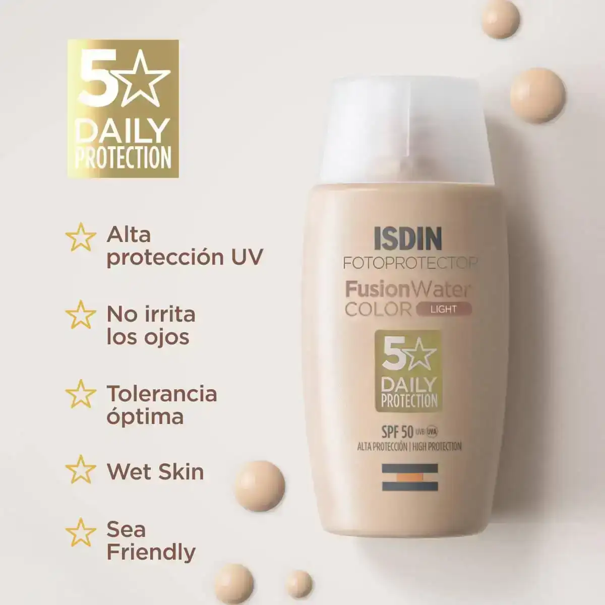 Isdin fusion Water tono Ligth SPF 50/ Antigua presentación 2