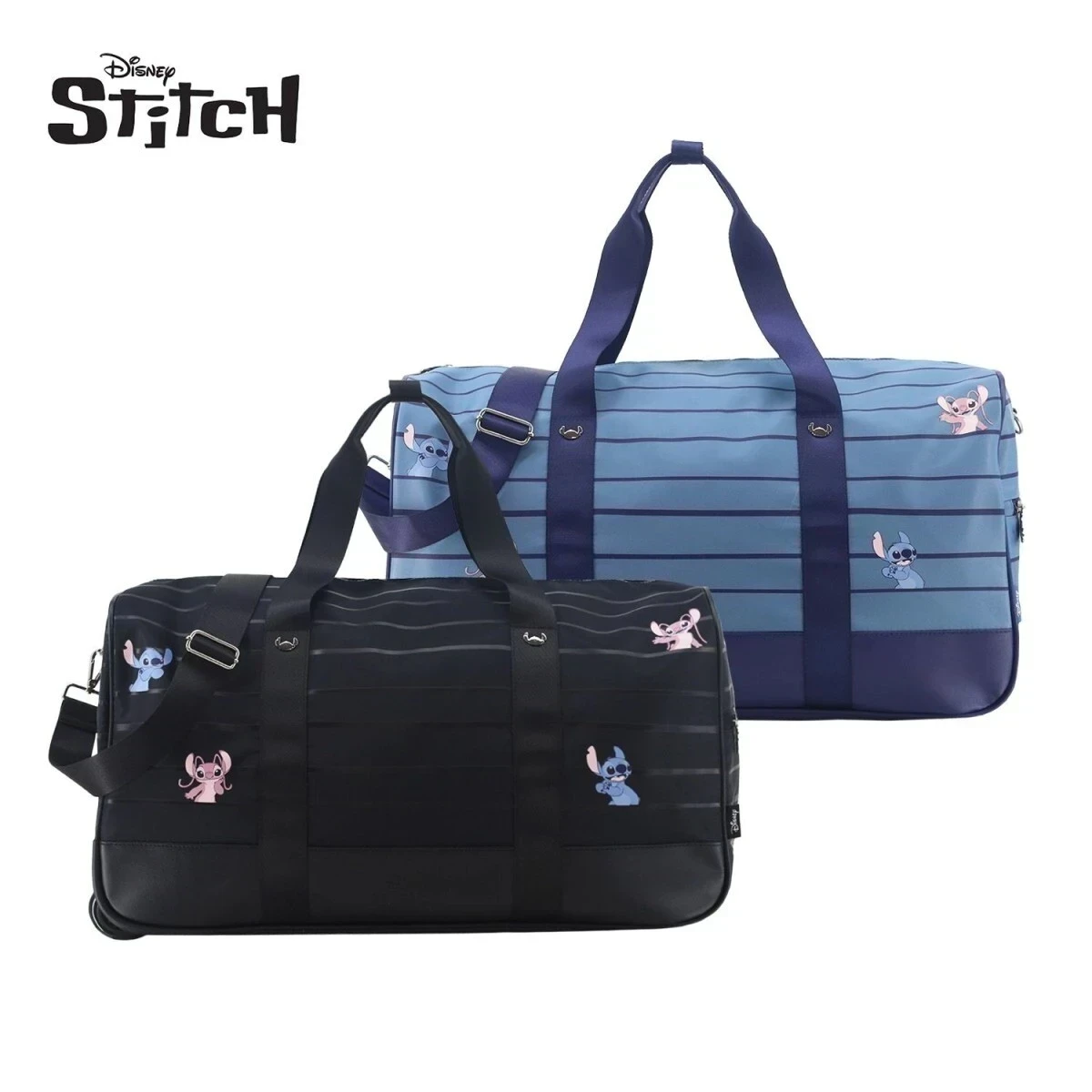 BOLSO DISNEY STITCH CELESTE y negro