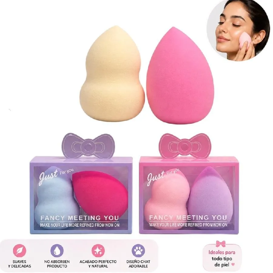 set x2 de beauty blender gotica y oerita colores surtidos 