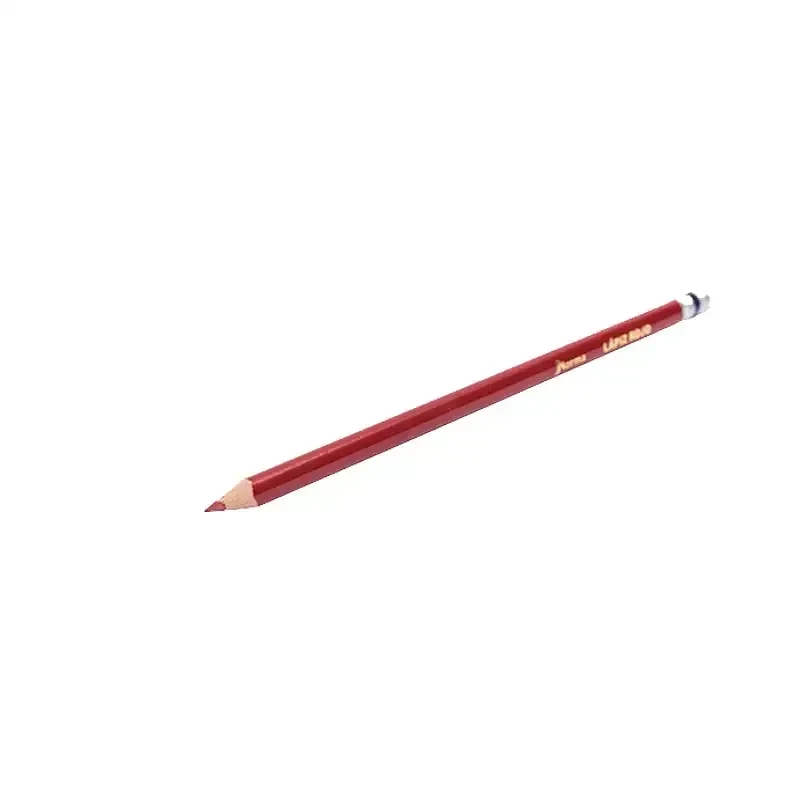 Lapiz rojo carmin triangular con goma