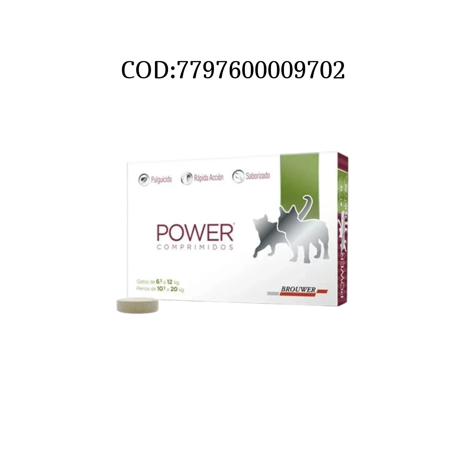 COMPRIMIDO POWER 10A20KG GATO DE 6A12KG